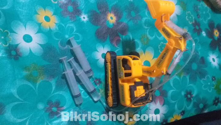 toy excavator hand made